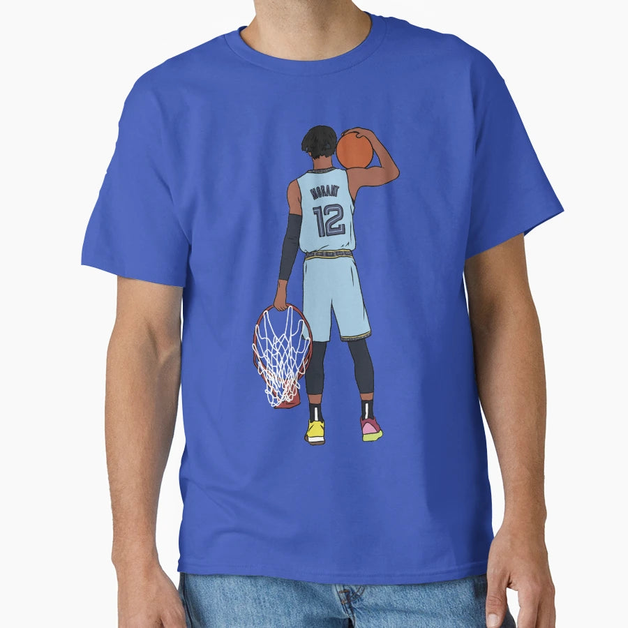 Ja Morant And Rim T-Shirt - Trendy Graphic for Adults - T-Shirt, Sweatshirt, Hoodie