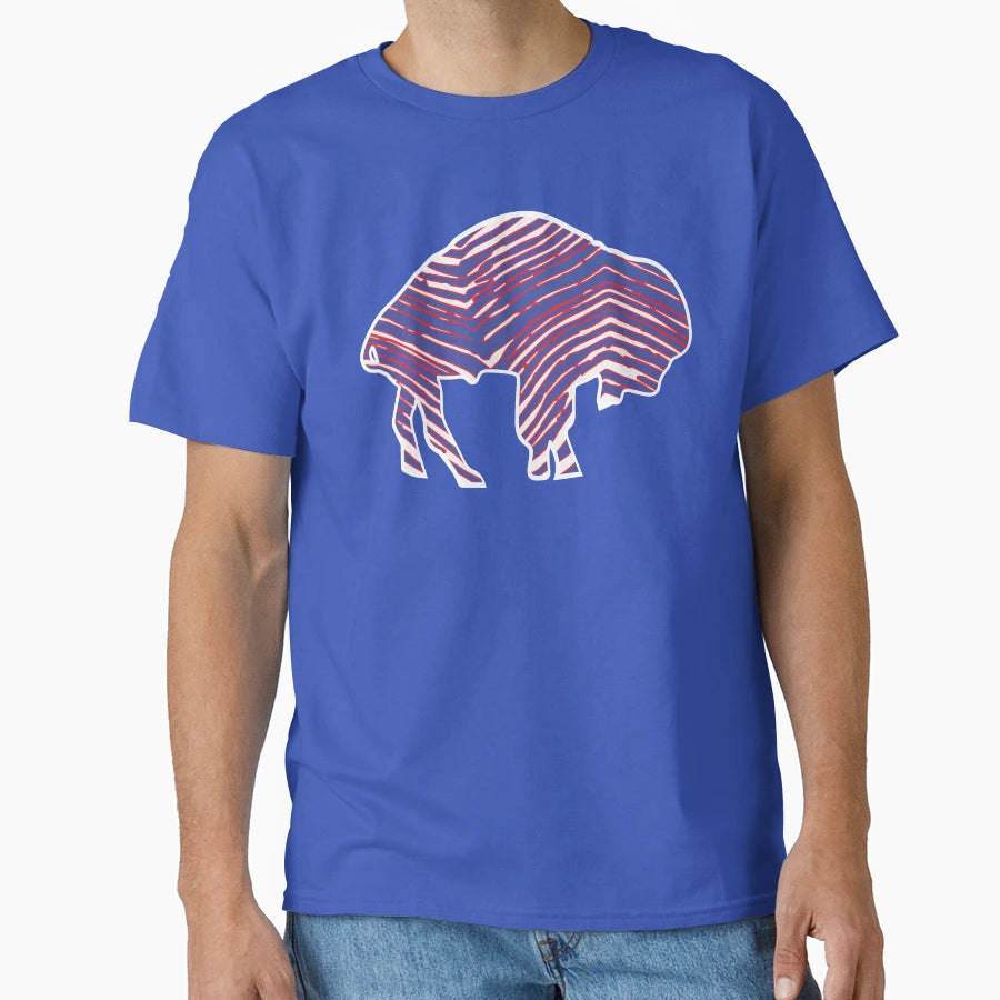 Zebra Stripe Buffalo T-Shirt - Minimalist Print Men Women - T-Shirt, Sweatshirt, Hoodie