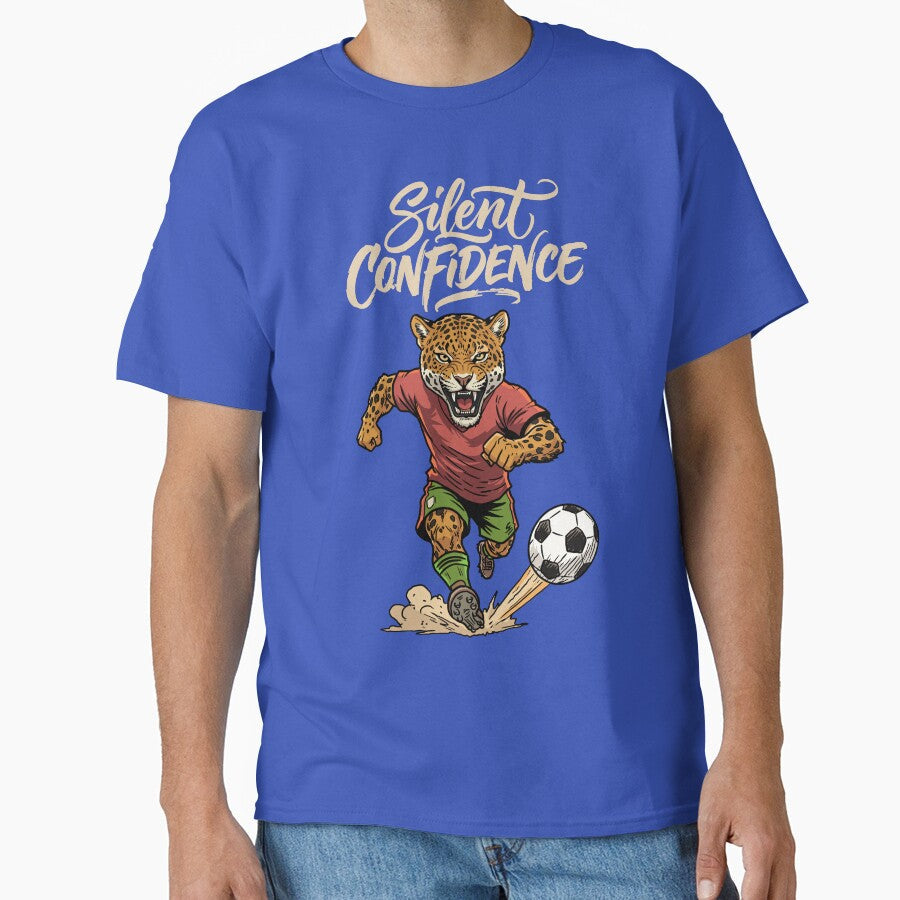Silent Confidence Soccer Jaguar by CARPIO Creations - Adult & Kids T-Shirts, Sweatshirts & Hoodies apparel design preview 1