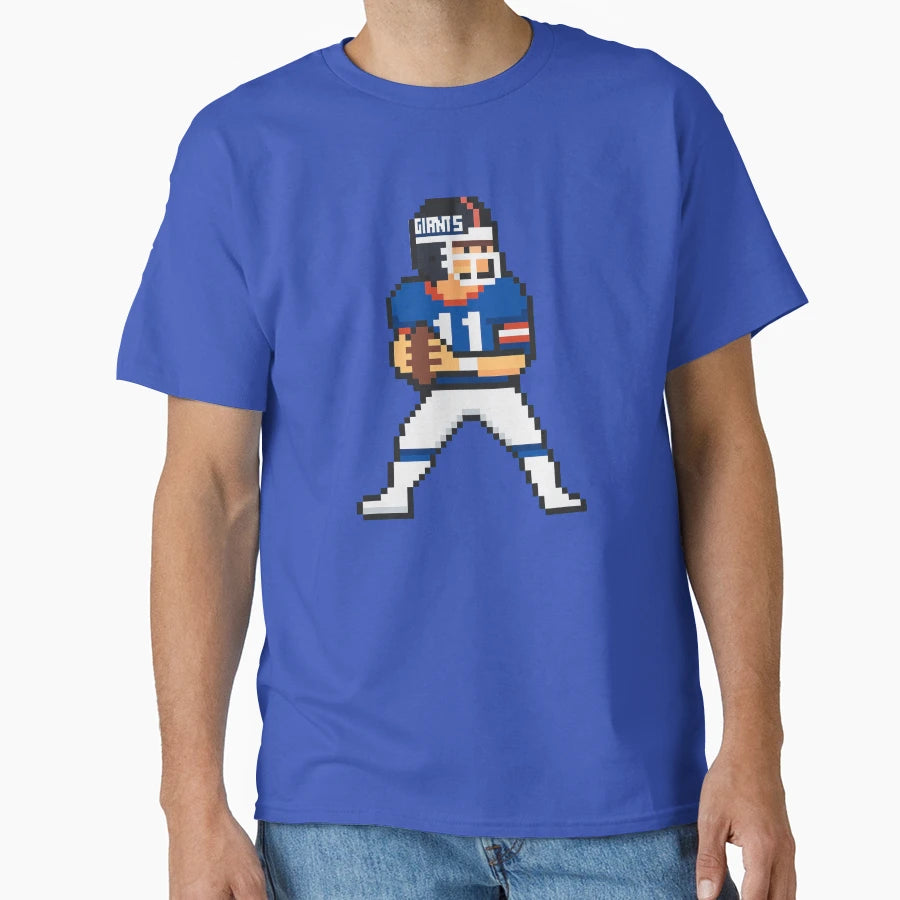 Phil Simms 8 Bit Pixel Art T-Shirt - Graphic Print Unisex - T-Shirt, Sweatshirt, Hoodie