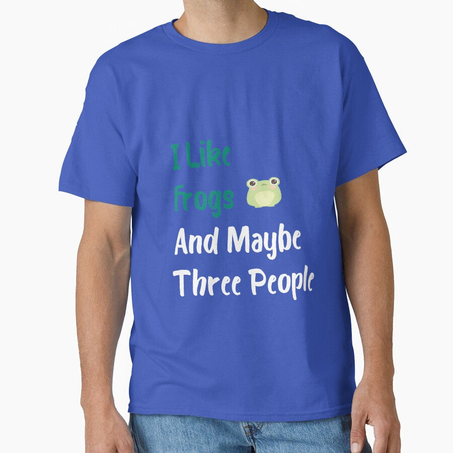 I Like Frogs And Maybe Three People, funny frog - Adult & Kids T-Shirts, Sweatshirts & Hoodies apparel design preview 1