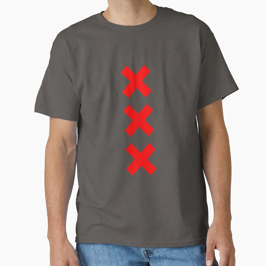 Amsterdam Xxx Logo T-Shirt - Minimalist Print Men Women - T-Shirt, Sweatshirt, Hoodie