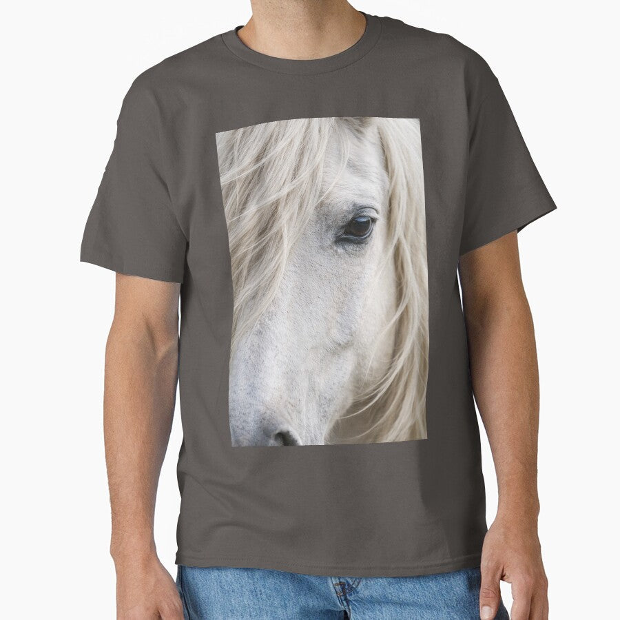 White horse Angel, Close up by LuluLeb - Adult & Kids T-Shirts, Sweatshirts & Hoodies apparel design preview 1