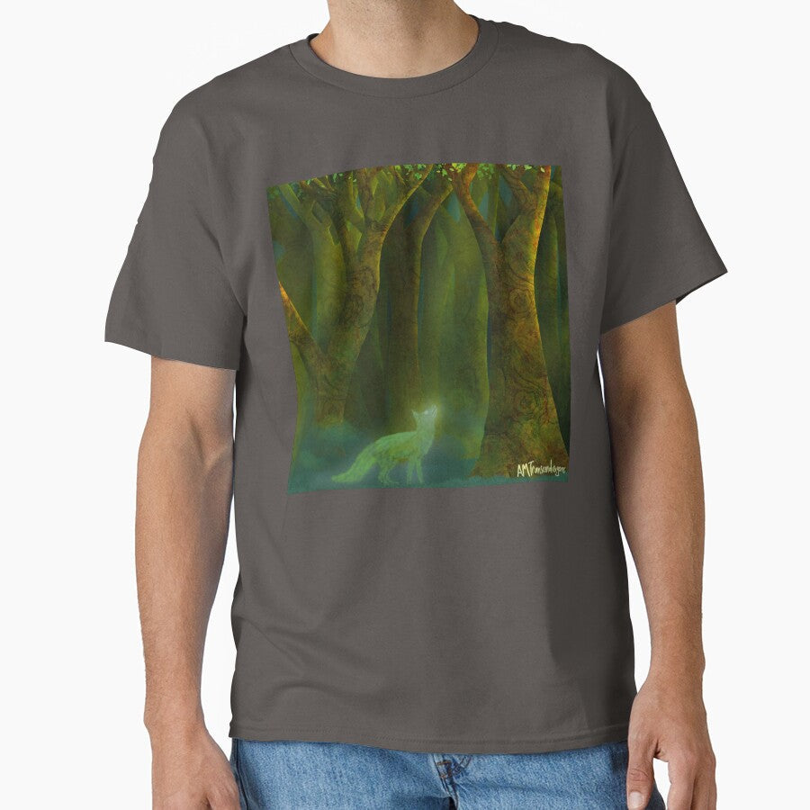 Fox Spirit in an Ancient Forest by Transcendragons - Adult & Kids T-Shirts, Sweatshirts & Hoodies apparel design preview 1