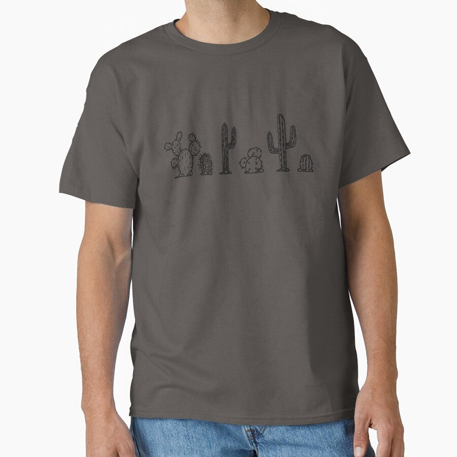 Cactus Sketch by Cora Worthington Art - Adult & Kids T-Shirts, Sweatshirts & Hoodies apparel design preview 1
