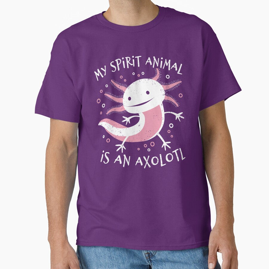 Cute Amphibian My Spirit Animal Is An Axolotl by - Adult & Kids T-Shirts, Sweatshirts & Hoodies apparel design preview 1