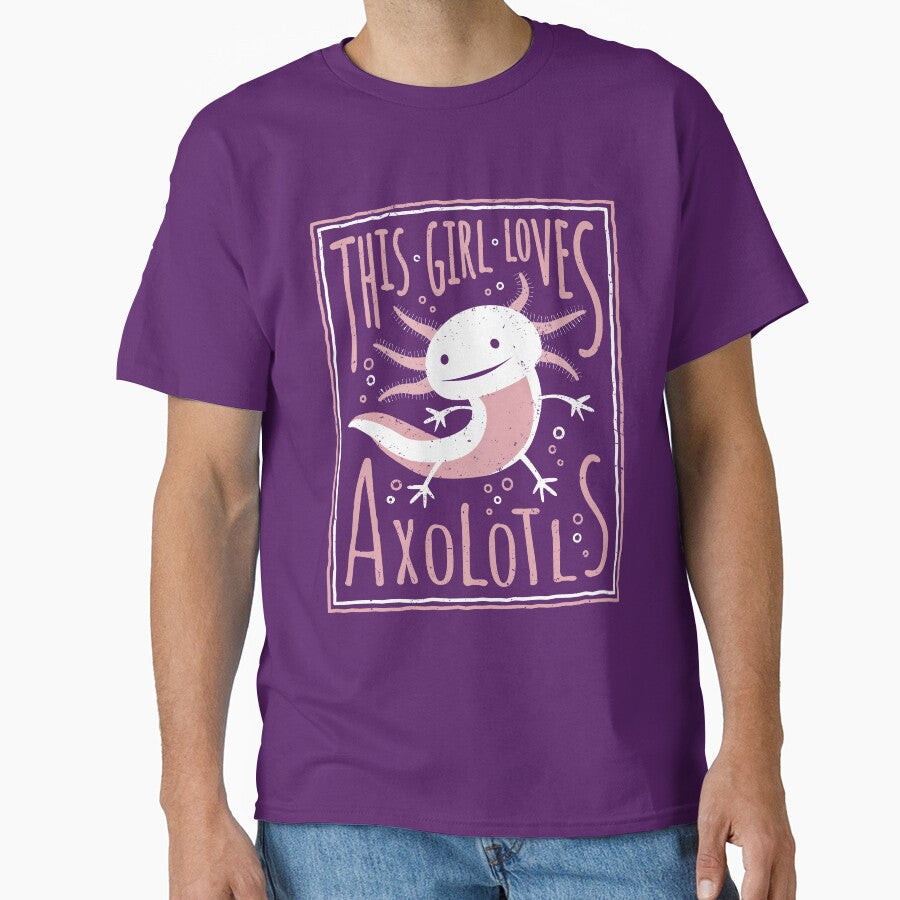 This Girl Loves Axolotls Axolotl Gifts for Girls by - Adult & Kids T-Shirts, Sweatshirts & Hoodies apparel design preview 1