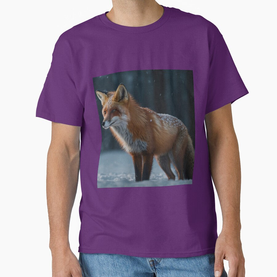 Moonlit Fox Beneath Silent Pines by adill72 - Adult & Kids T-Shirts, Sweatshirts & Hoodies apparel design preview 1