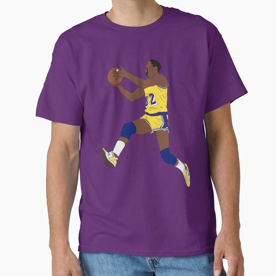 Magic Johnson Layup T-Shirt - Graphic Print Men Women - T-Shirt, Sweatshirt, Hoodie
