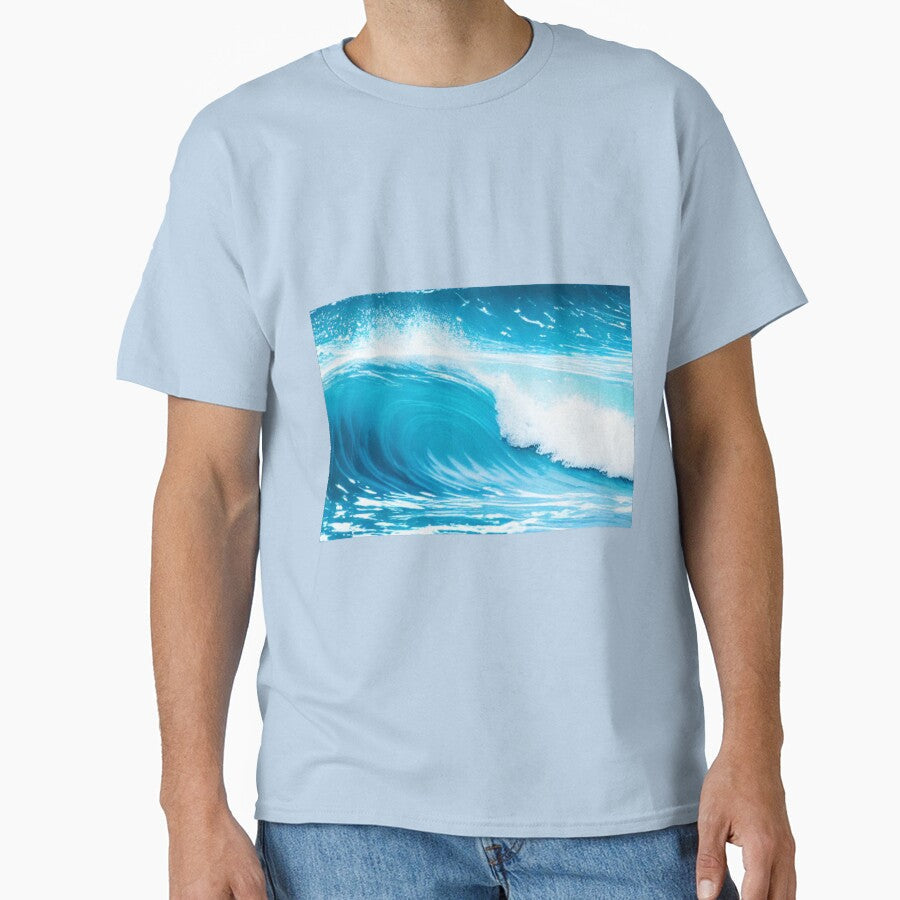 Beautiful Blue Ocean Artwork: A Perfect Addition to - Adult & Kids T-Shirts, Sweatshirts & Hoodies apparel design preview 1