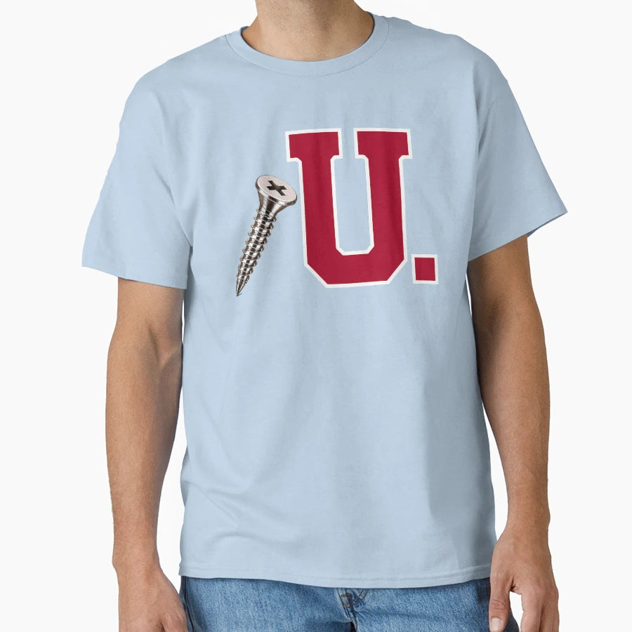 Screw U Collection Crimson White T-Shirt - Unique Graphic Unisex - T-Shirt, Sweatshirt, Hoodie