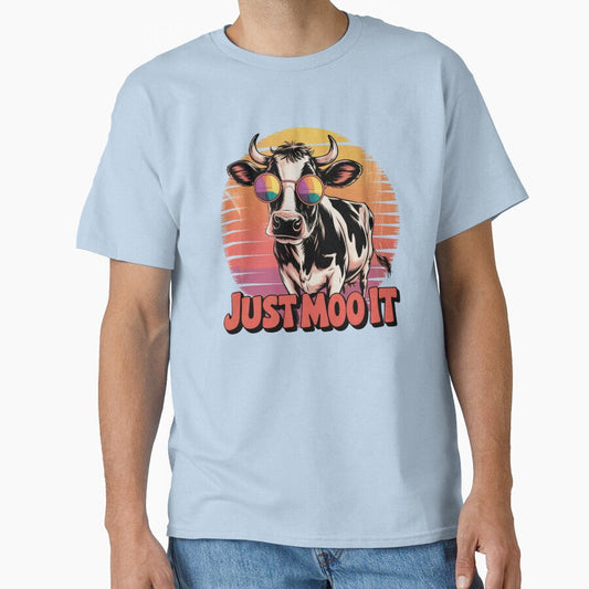 "Just Moo It" Funny Unique Cow Design Nation by - Adult & Kids T-Shirts, Sweatshirts & Hoodies apparel design preview 1