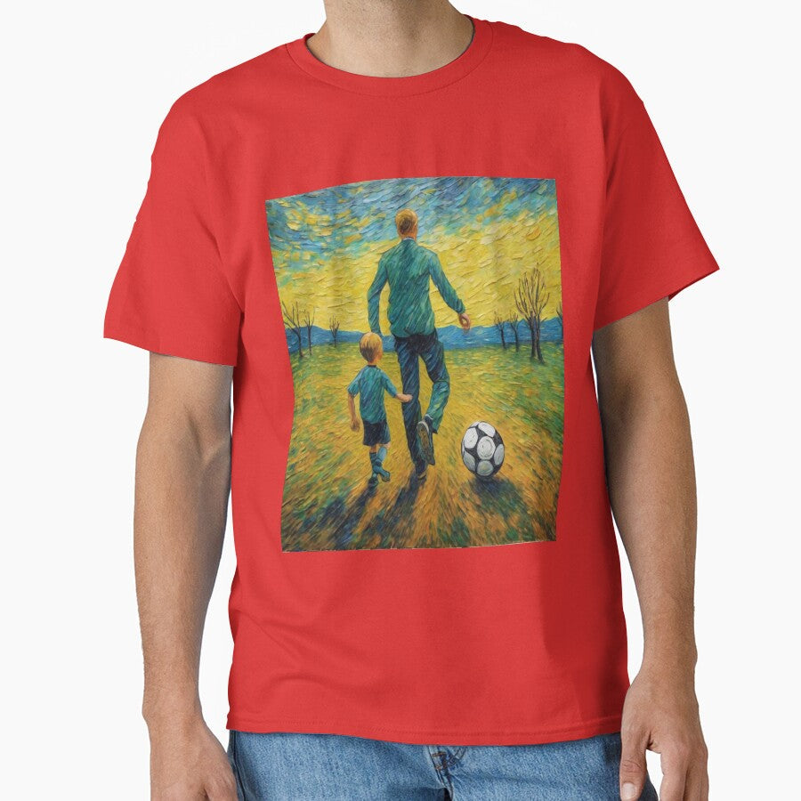"From Father to Son: The Love for Soccer Passed Down - Adult & Kids T-Shirts, Sweatshirts & Hoodies apparel design preview 1
