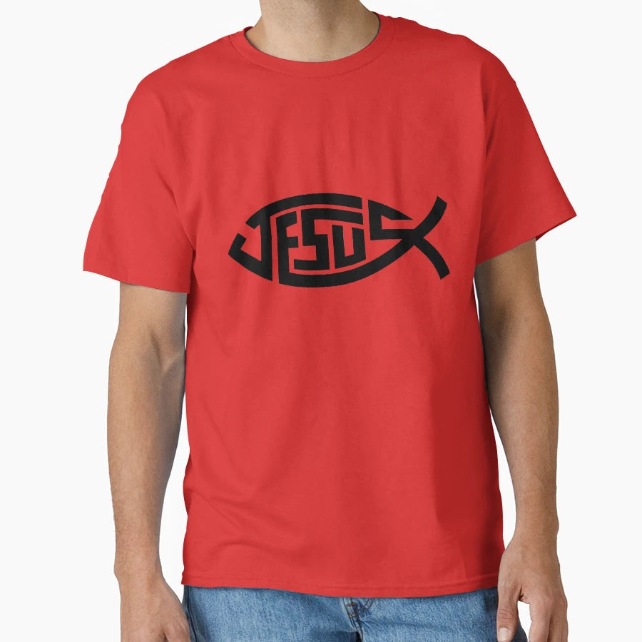 Jesus Fish Ichthys Symbol T-Shirt - Novelty Apparel Men Women - T-Shirt, Sweatshirt, Hoodie