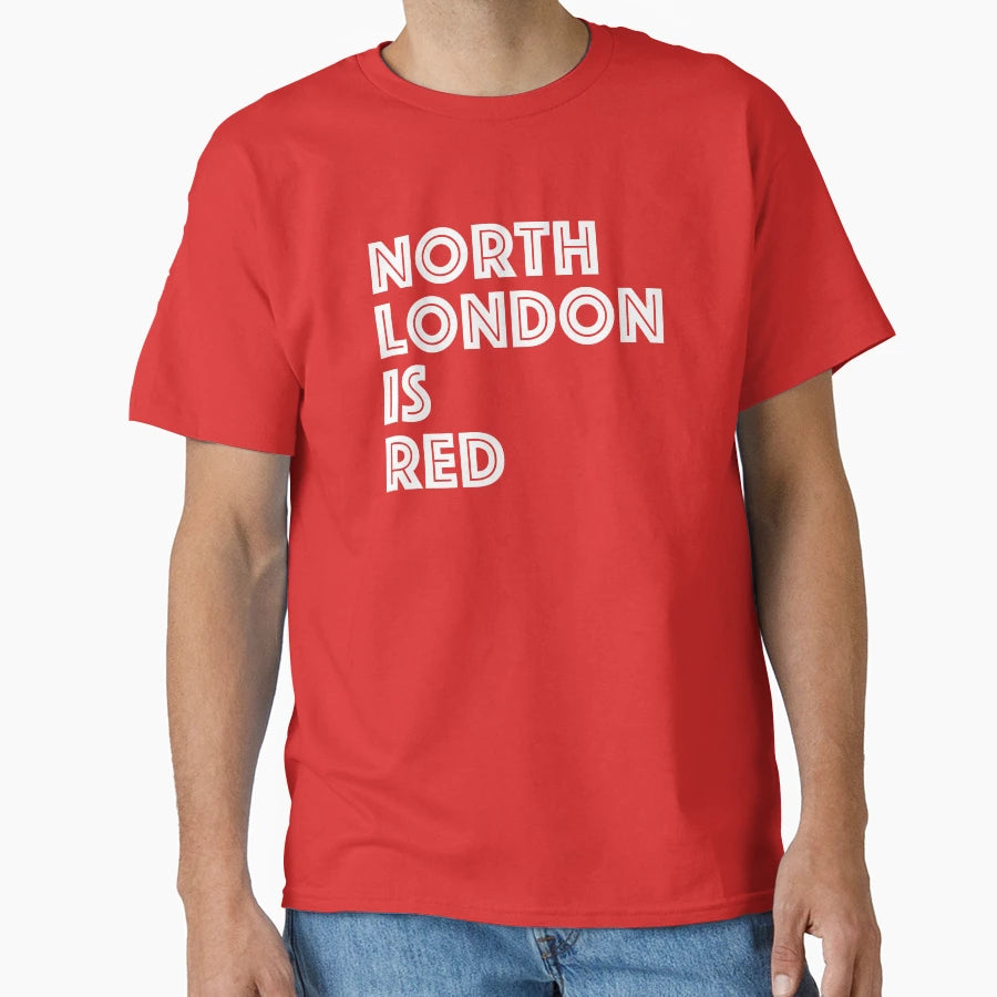North London Is Red T-Shirt - Minimalist Print for Adults - T-Shirt, Sweatshirt, Hoodie