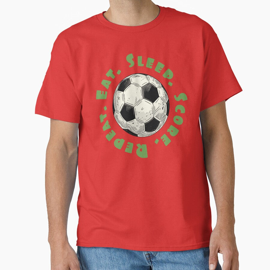 Eat. Sleep. Score. Repeat. by CARPIO Creations - Adult & Kids T-Shirts, Sweatshirts & Hoodies apparel design preview 1