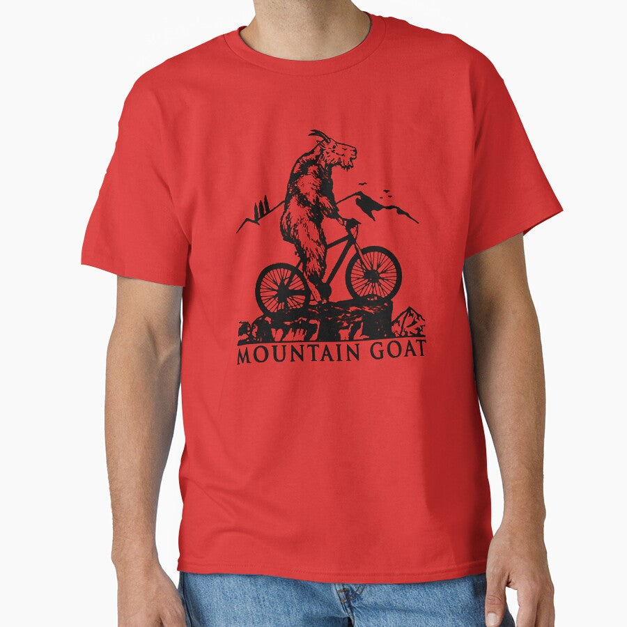 Cool Mountain Goat Riding Biking by domdesigns468 - Adult & Kids T-Shirts, Sweatshirts & Hoodies apparel design preview 1