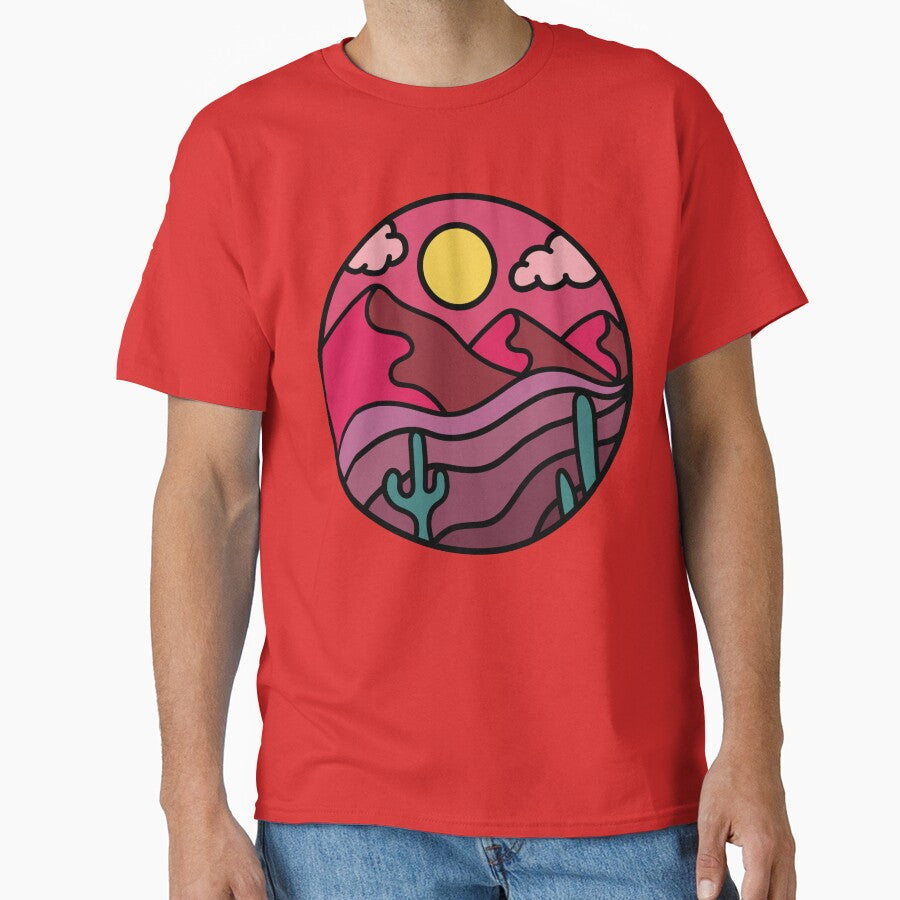 Desert Lover Retro Artwork Sun Gifts by MOONhumans - Adult & Kids T-Shirts, Sweatshirts & Hoodies apparel design preview 1
