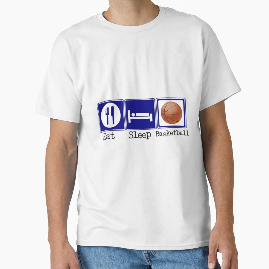Eat Sleep Basketball T-Shirt - Unique Graphic Men Women - T-Shirt, Sweatshirt, Hoodie