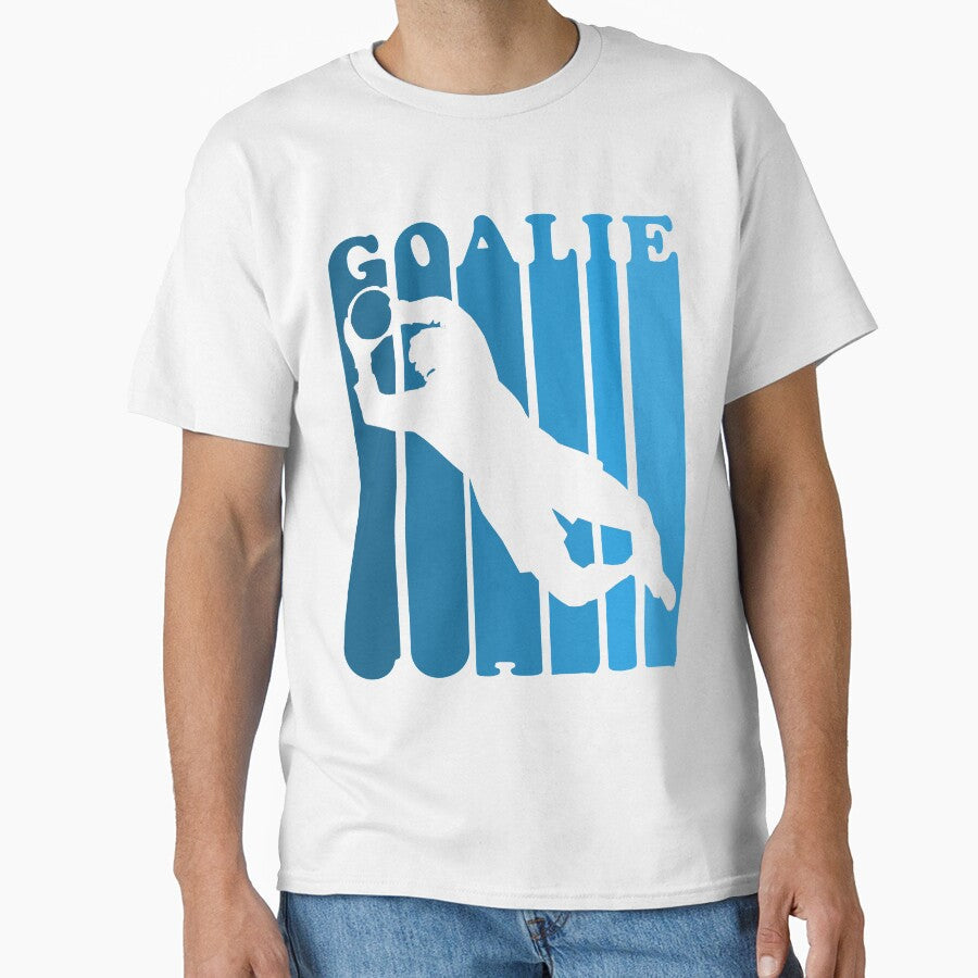 Retro 1980's Style Soccer Goalie Silhouette Sport by - Adult & Kids T-Shirts, Sweatshirts & Hoodies apparel design preview 1