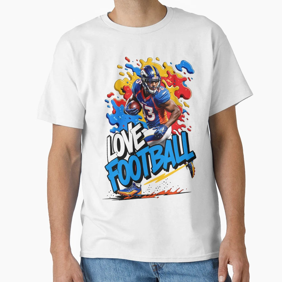 Love Football T-Shirt - Minimalist Print Men Women - T-Shirt, Sweatshirt, Hoodie