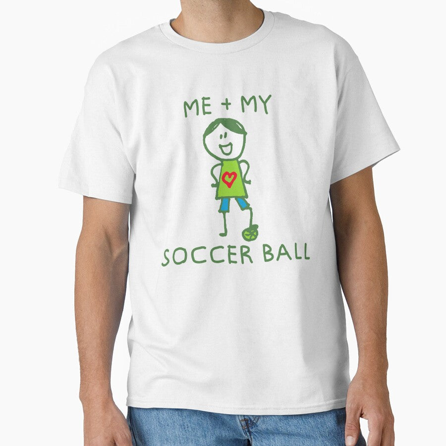 Stick Peeps ME MY SOCCER BALL (boy) kids kid children - Adult & Kids T-Shirts, Sweatshirts & Hoodies apparel design preview 1