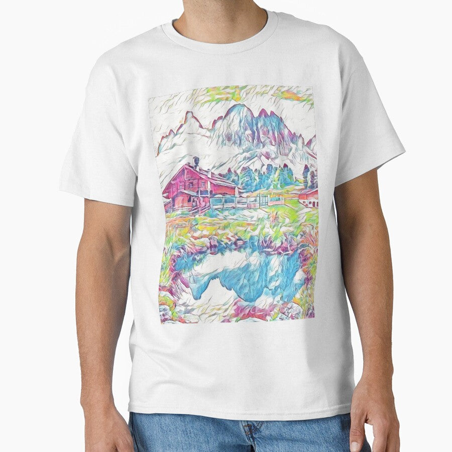 GALATHI Mountain view at Dolomiti Val di Funes by - Adult & Kids T-Shirts, Sweatshirts & Hoodies apparel design preview 1