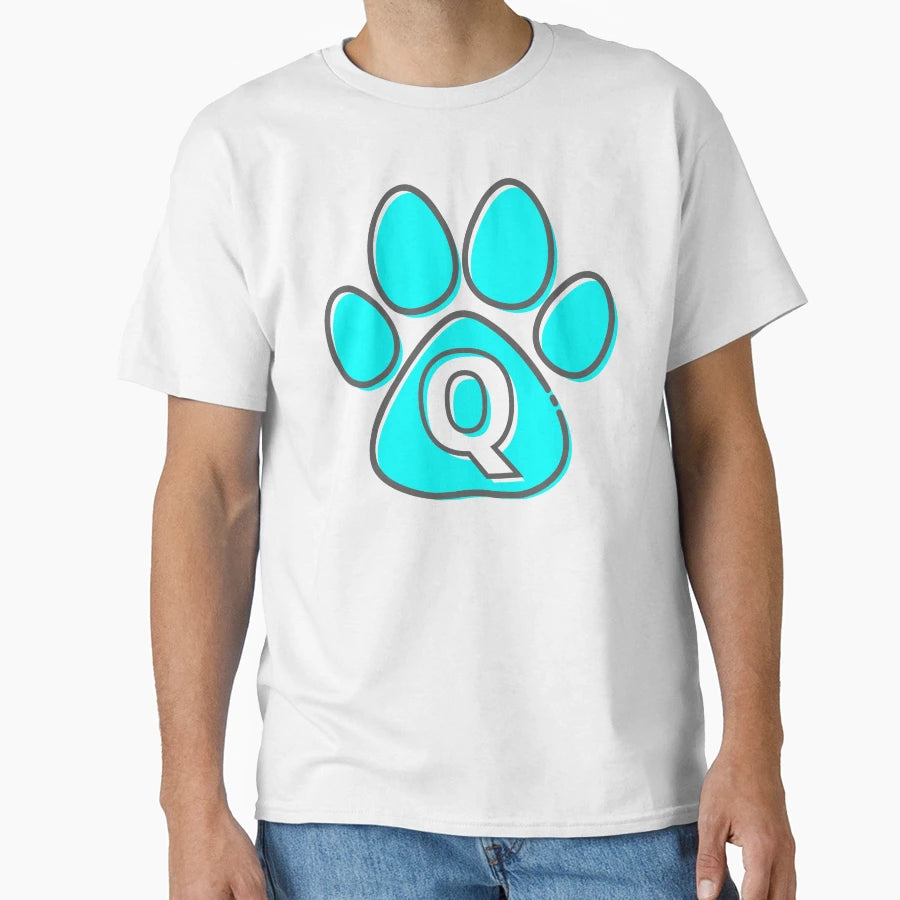 Blue Paw Monogram Q T-Shirt - Trendy Graphic Unisex - T-Shirt, Sweatshirt, Hoodie