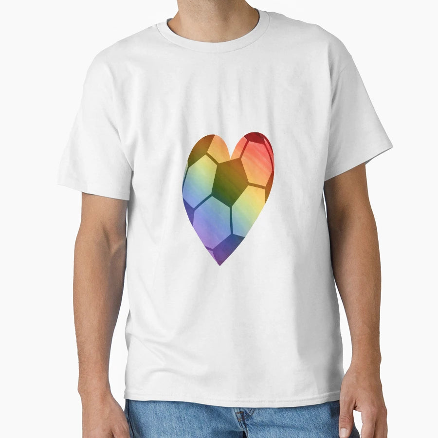 Love Football Rainbow T-Shirt - Casual Everyday Wear Men Women - T-Shirt, Sweatshirt, Hoodie