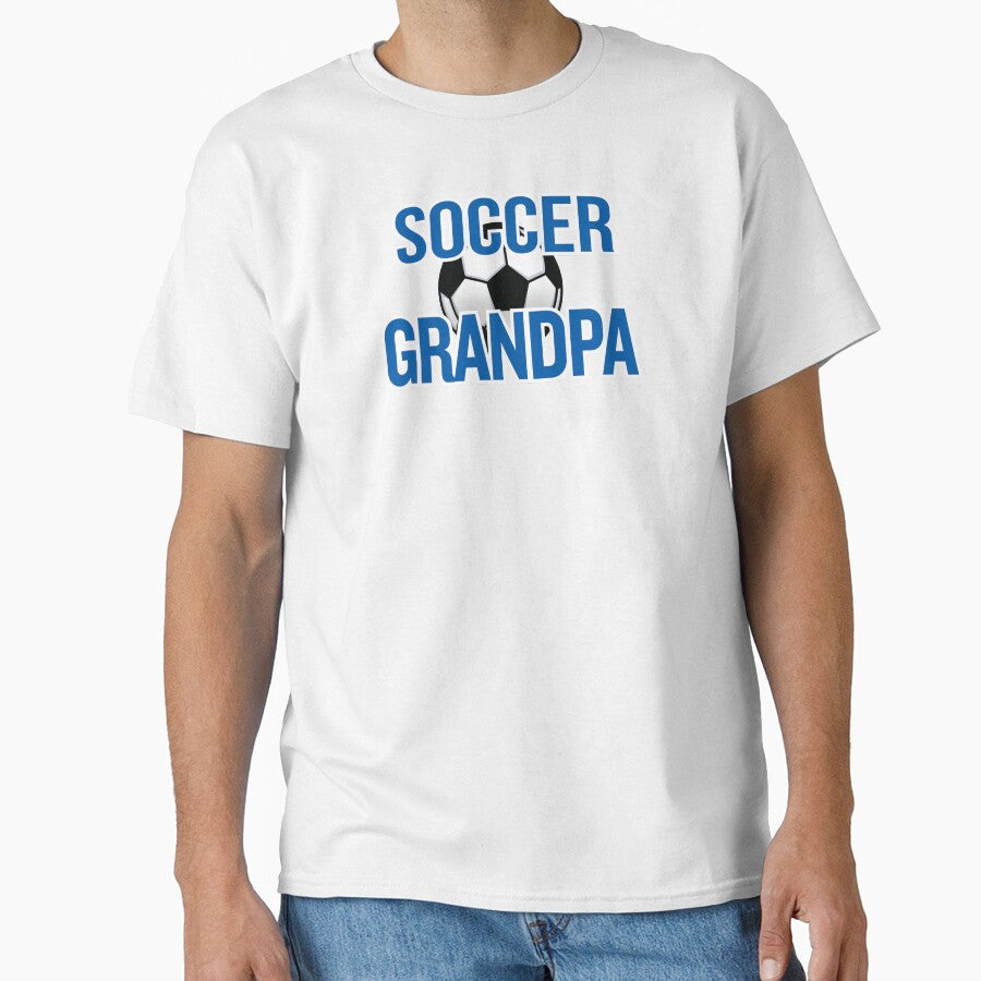'Soccer Grandpa' (White) by The Button Gal - Adult & Kids T-Shirts, Sweatshirts & Hoodies apparel design preview 1