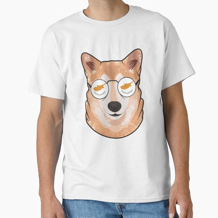 Vintage Patriotic Shiba Inu Cypriot Flag by - Adult & Kids T-Shirts, Sweatshirts & Hoodies apparel design preview 1