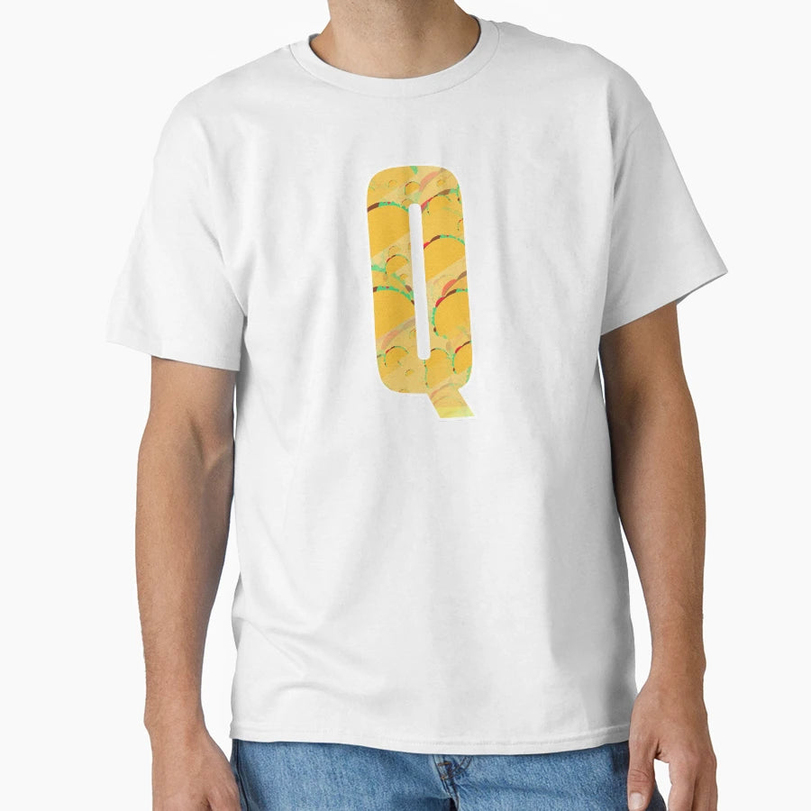 Letter Q Awesome Taco Pattern T-Shirt - Custom Art Print Unisex - T-Shirt, Sweatshirt, Hoodie