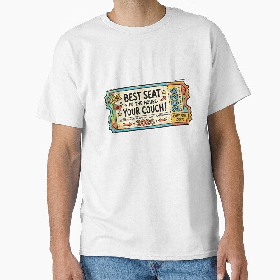 Best Seat in the House Couch Ticket 2026 World Cup - Adult & Kids T-Shirts, Sweatshirts & Hoodies apparel design preview 1