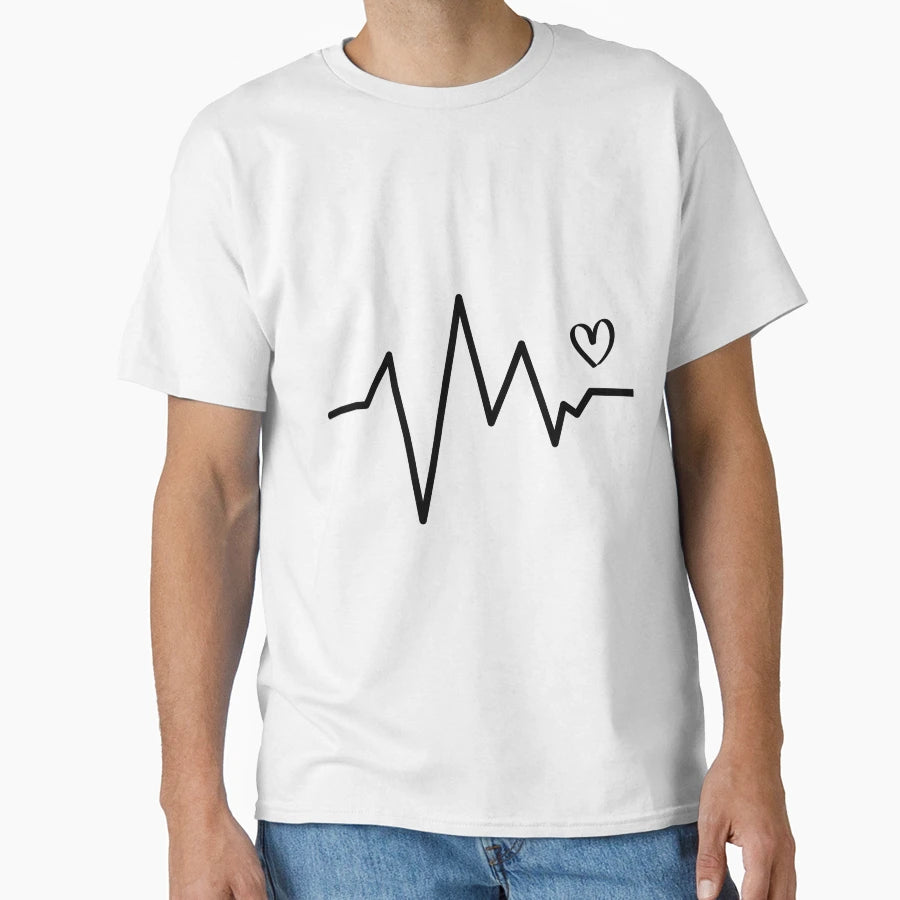 Heart Beat Heartbeat Heartbeat Line Heart T-Shirt - Streetwear Style Unisex - T-Shirt, Sweatshirt, Hoodie