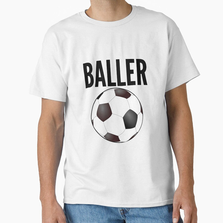 Football Soccer Baller Gift Idea by throwbackgamer - Adult & Kids T-Shirts, Sweatshirts & Hoodies apparel design preview 1