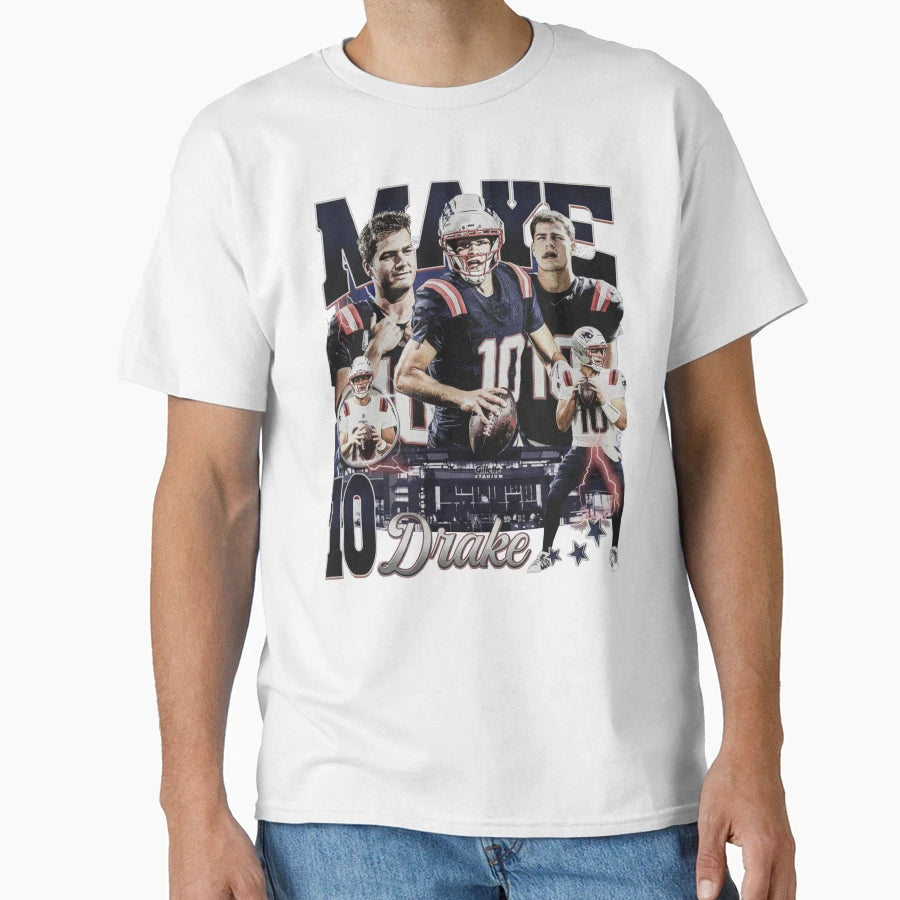 Drake Maye New England Bootleg T-Shirt - Casual Everyday Wear for Adults - T-Shirt, Sweatshirt, Hoodie
