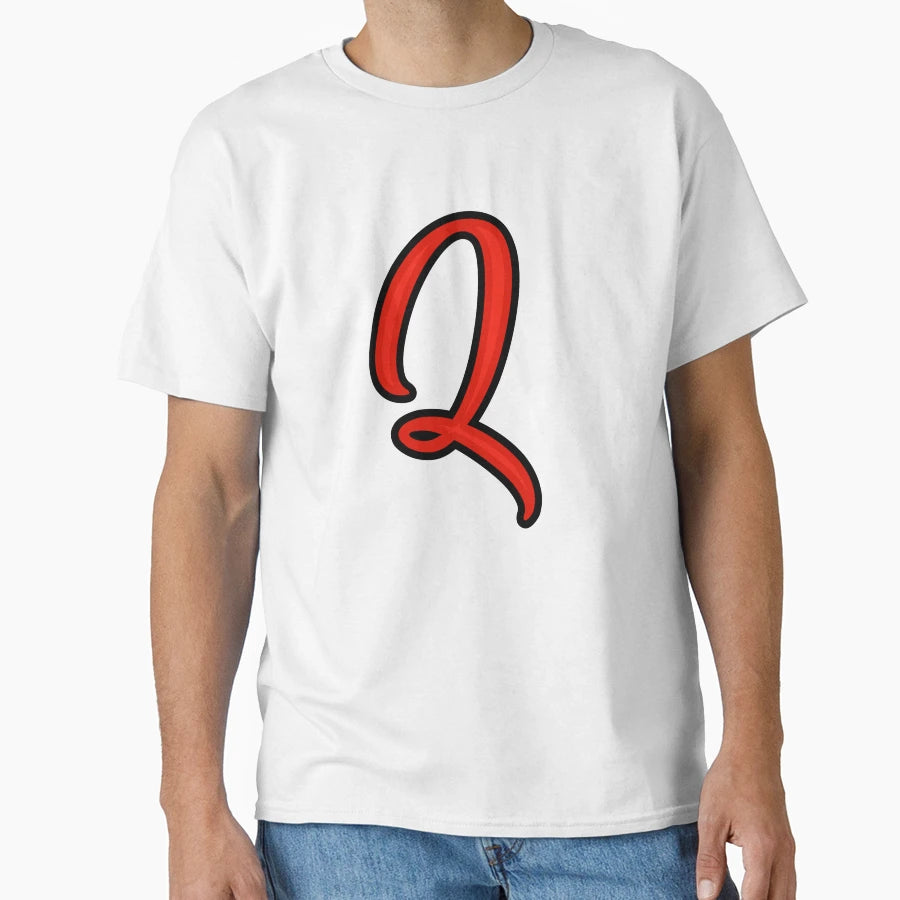 Initial Monogram Q T-Shirt - Graphic Print Men Women - T-Shirt, Sweatshirt, Hoodie