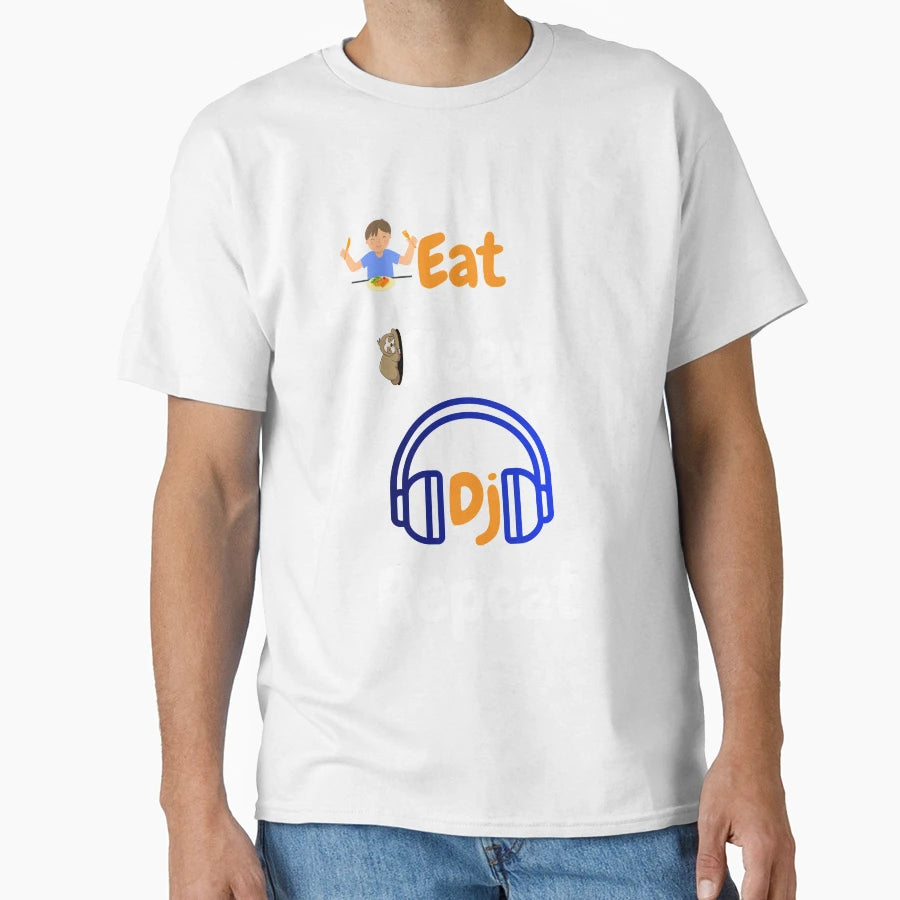 Eat Sleep Dj Repeat T-Shirt - Aesthetic Graphic for Adults - T-Shirt, Sweatshirt, Hoodie