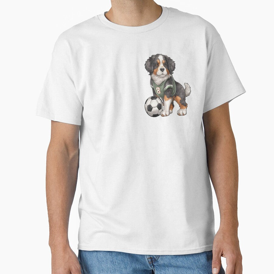 Cute Dog playing soccer! by fribabywonder - Adult & Kids T-Shirts, Sweatshirts & Hoodies apparel design preview 1