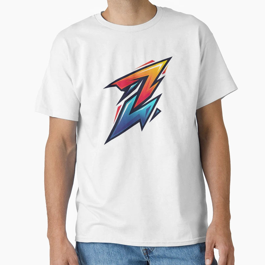 Bold Neon Lightning Bolt Z Logo T-Shirt - Aesthetic Graphic for Adults - T-Shirt, Sweatshirt, Hoodie
