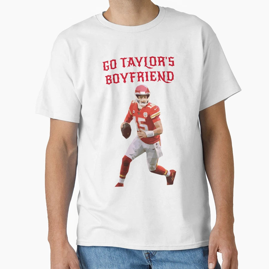 Go Taylors Boyfriend Funny Football T-Shirt - Aesthetic Graphic Unisex - T-Shirt, Sweatshirt, Hoodie