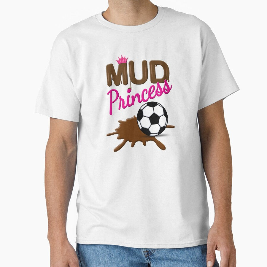 'Mud Princess' (White) by The Button Gal - Adult & Kids T-Shirts, Sweatshirts & Hoodies apparel design preview 1