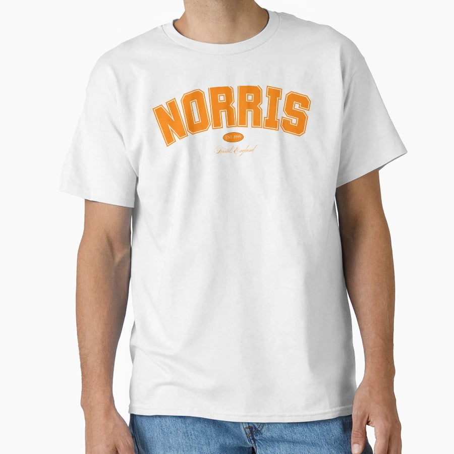 F1 Mclaren Lando Norris Collegiate T-Shirt - Novelty Apparel Unisex - T-Shirt, Sweatshirt, Hoodie