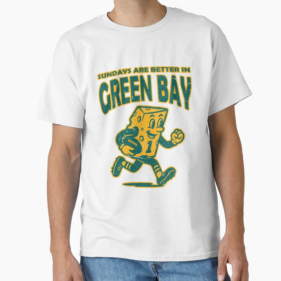 Sundays Are Better Green Bay T-Shirt - Aesthetic Graphic for Adults - T-Shirt, Sweatshirt, Hoodie