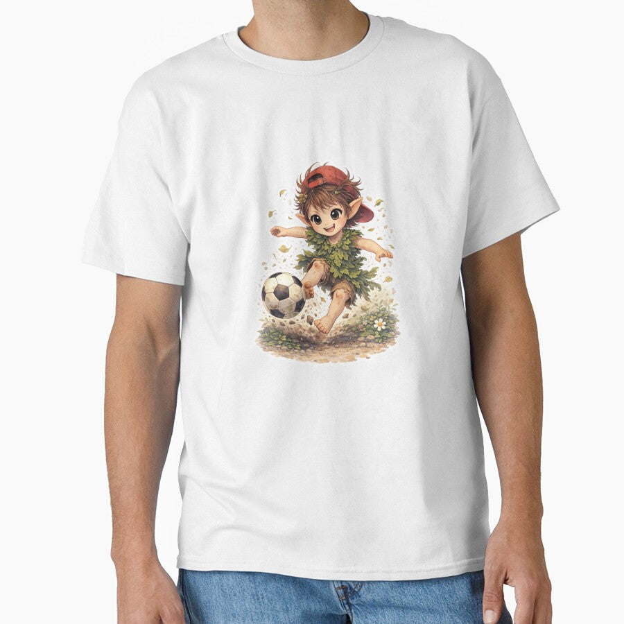 Forest Kid Playing Soccer Fantasy Character Little - Adult & Kids T-Shirts, Sweatshirts & Hoodies apparel design preview 1
