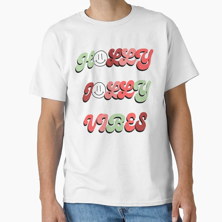 Holly Jolly Vibes T-Shirt - Graphic Print for Adults - T-Shirt, Sweatshirt, Hoodie
