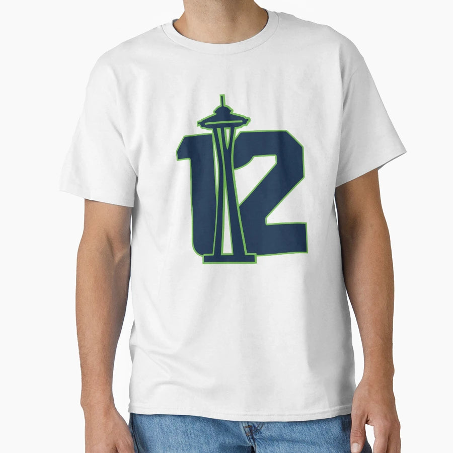 Seattles 12Th T-Shirt - Unique Graphic for Adults - T-Shirt, Sweatshirt, Hoodie