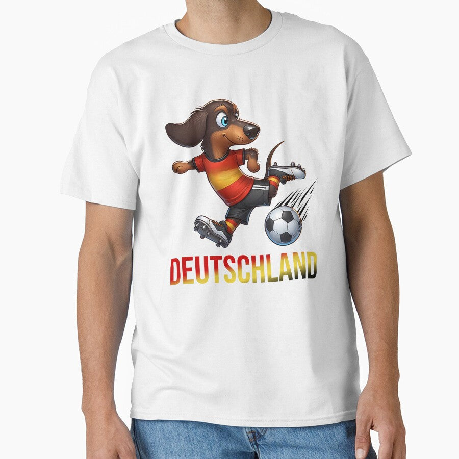 Funny Dachshund soccer player, German football team - Adult & Kids T-Shirts, Sweatshirts & Hoodies apparel design preview 1