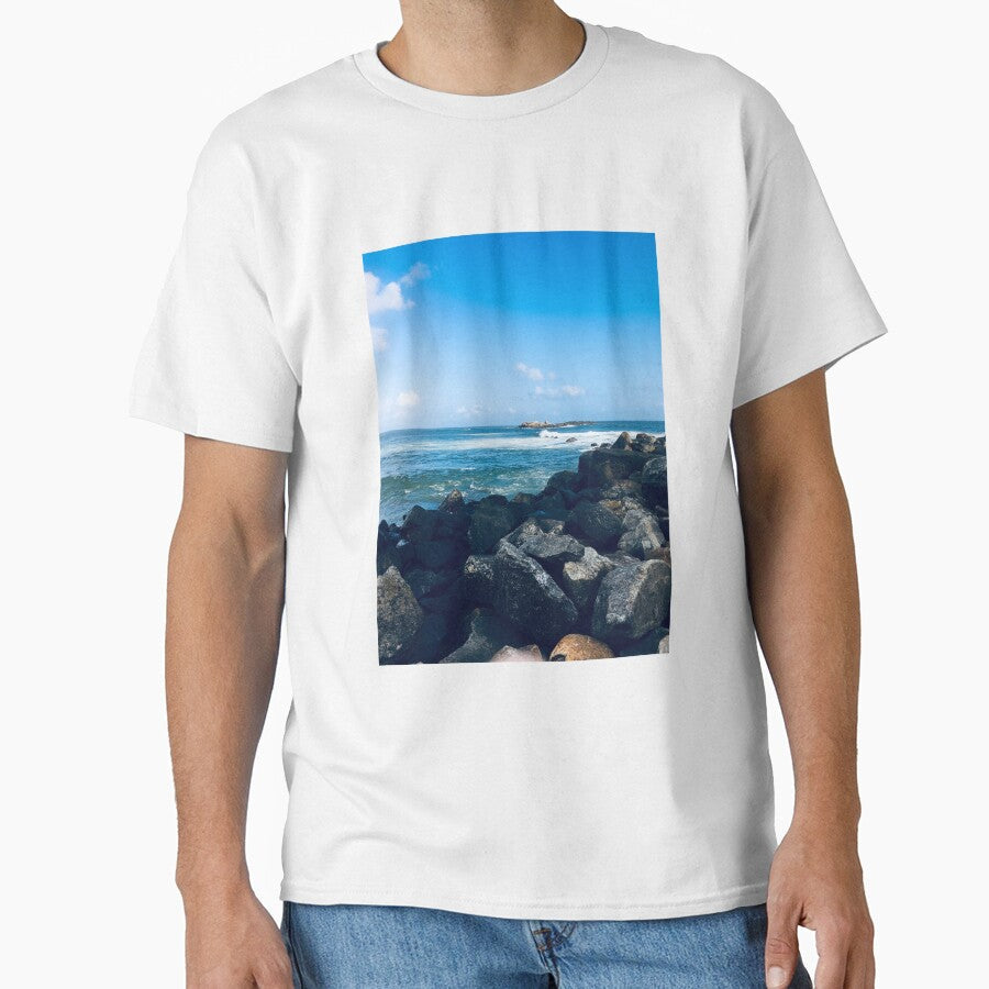 Beautiful ocean view with rocks by NishanthiKG - Adult & Kids T-Shirts, Sweatshirts & Hoodies apparel design preview 1