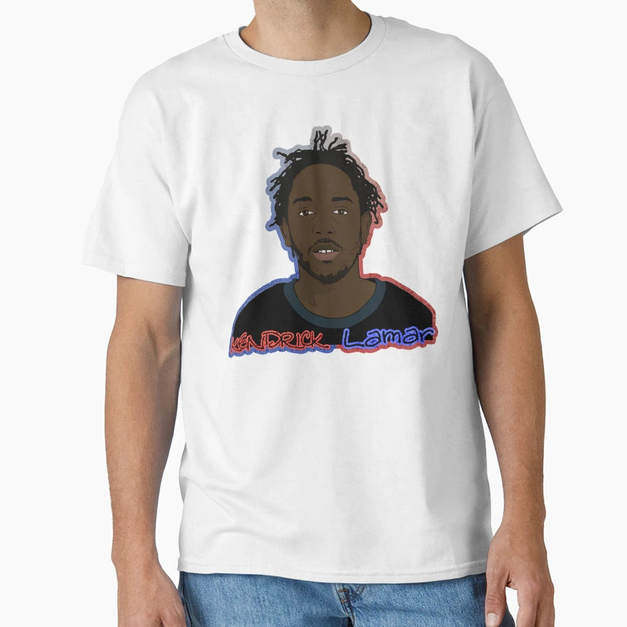 Kendrick Lamar Blue And Red T-Shirt - Custom Art Print Unisex - T-Shirt, Sweatshirt, Hoodie